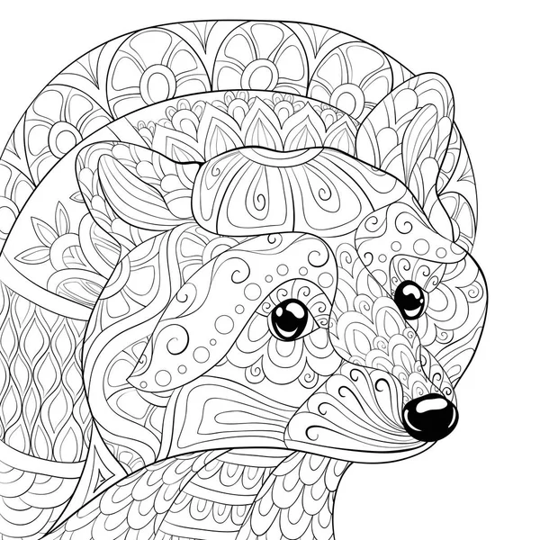 Ratón Lindo Con Imagen Los Ornamentos Para Relajar Actividad Libro — Vector de stock