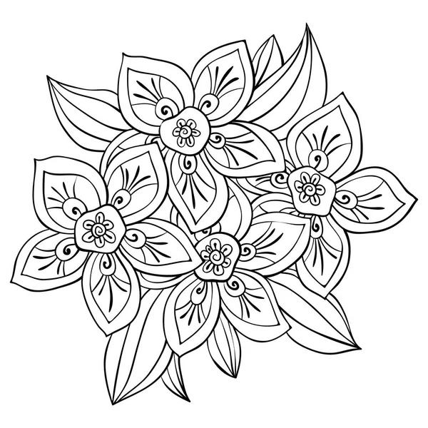 Une Jolie Plante Avec Des Fleurs Des Feuilles Image Pour — Image vectorielle