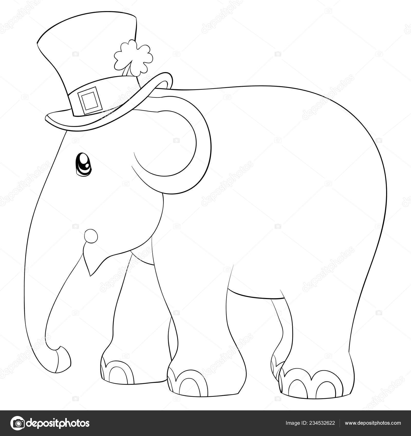 Ένα Χαριτωμένο Ελέφαντα Φορώντας Μια Εικόνα Καπέλο Για Χαλάρωση Activity  Διανυσματικό Αρχείο από ©nonuzza234532622