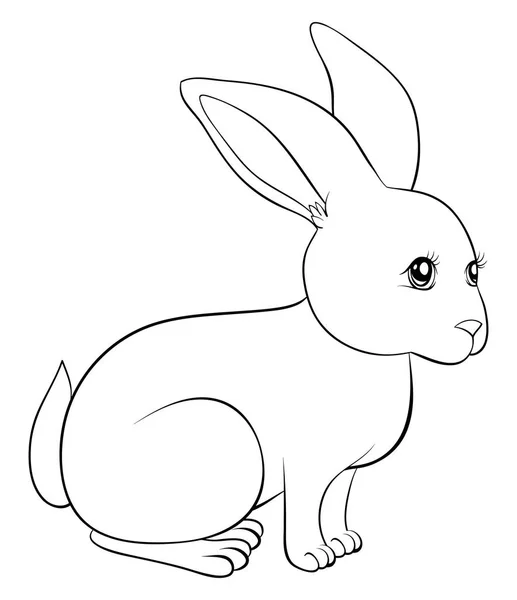 Une Image Lapin Dessin Animé Mignon Pour Une Activité Relaxante — Image vectorielle