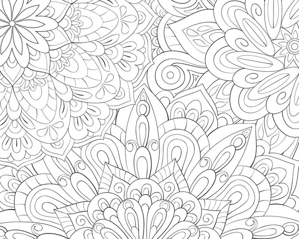 Abstract Background Image Adults Coloring Book Page Relaxing Activity Zen — Stock Vector