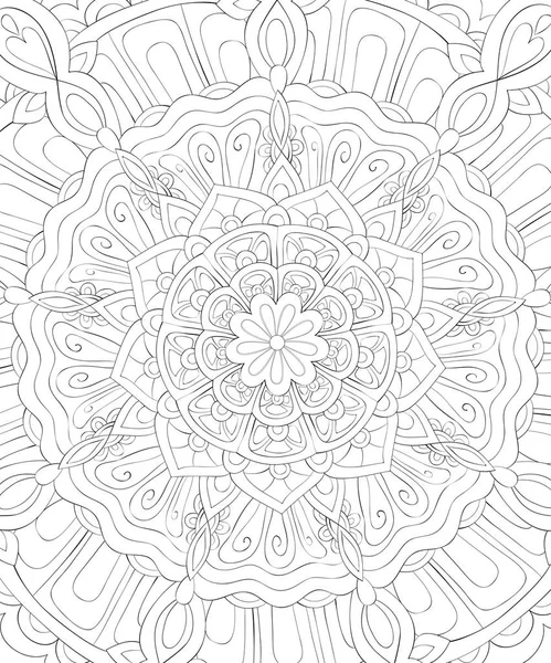 Абстрактное Фоновое Изображение Взрослых Книга Раскраска Страница Расслабления Activity Zen — стоковый вектор