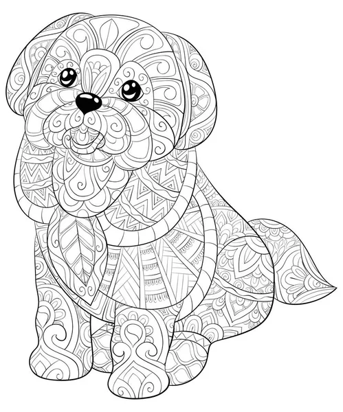 Dessin À Imprimer Mandala Chien / Mandalas Sur Le Theme Des Animaux 100