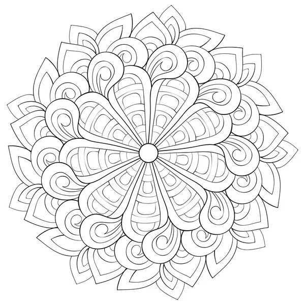 2012 Zen Mandala Image Adult Coloring Book Page Relaze Activity — 스톡 벡터