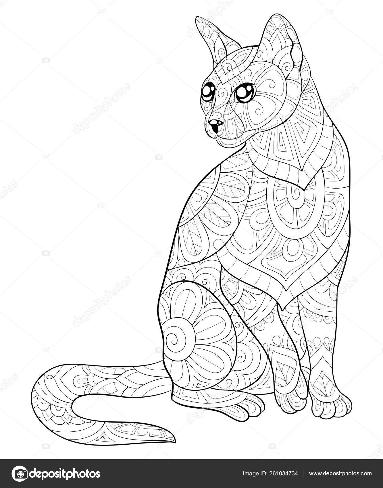 8800 Coloring Book Pages Cat Picture HD