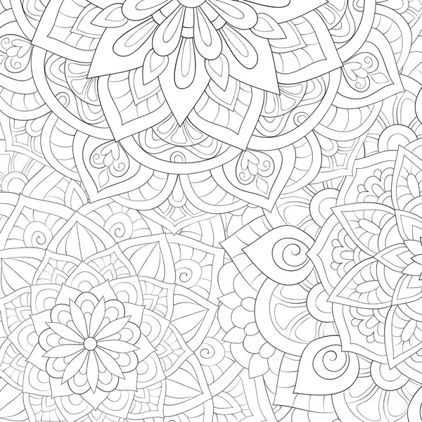Adult coloring book,page an abstract background image for relaxi — Stock Vector