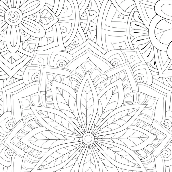 Adult coloring book, page an abstract background image for relaxi — стоковый вектор