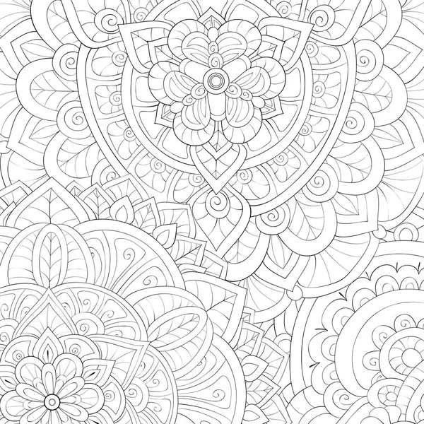 Adult coloring book, page an abstract background image for relaxi — стоковый вектор
