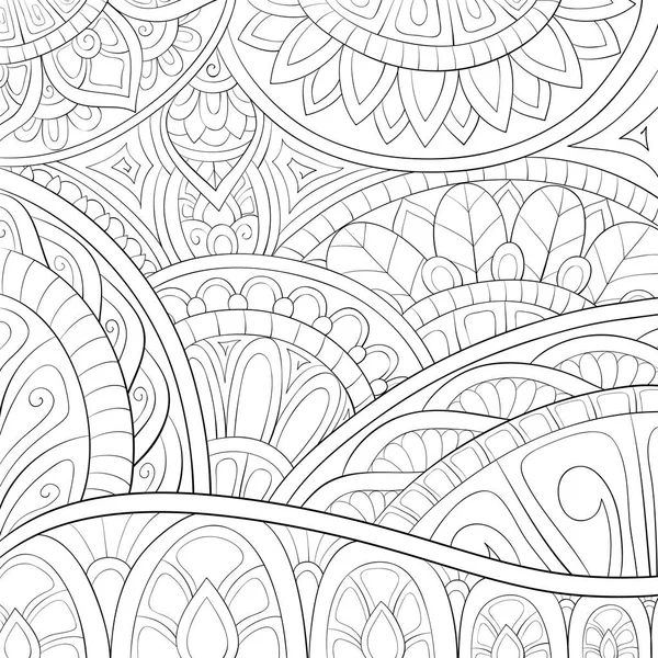 Libro para colorear para adultos, página una imagen abstracta de fondo para relajarse — Archivo Imágenes Vectoriales