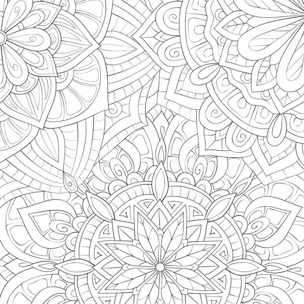 Adult coloring book, page an abstract background image for relaxi — стоковый вектор