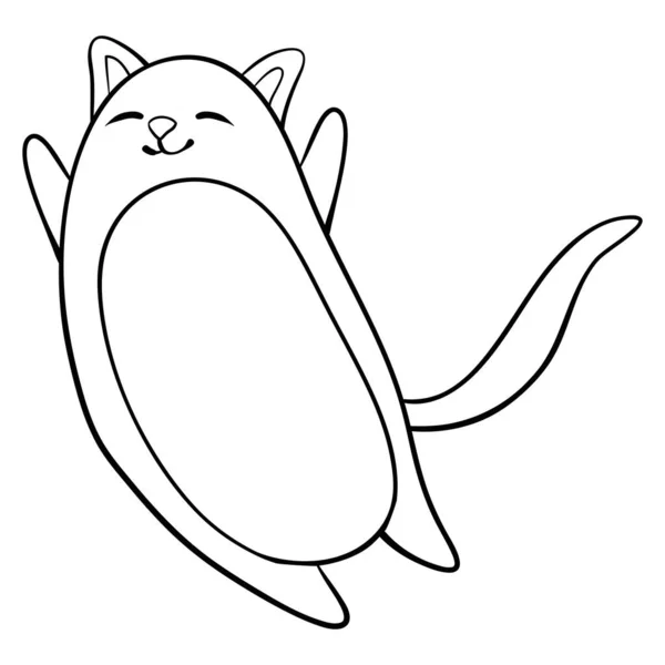 Una Imagen Gato Saltando Dibujos Animados Para Una Actividad Relajante — Vector de stock