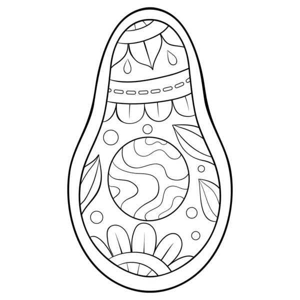 Een Cartoon Fruit Met Ornamenten Afbeelding Voor Ontspannende Activiteit Zen — Stockvector