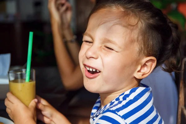 Little boy is on the breakfast in Thailand — Stock Photo, Image