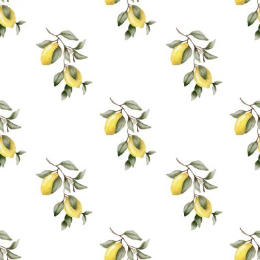 Parlak sarı limonlar ve yeşil yapraklar beyaz üzerine, çeşitli projeler için mükemmel.!