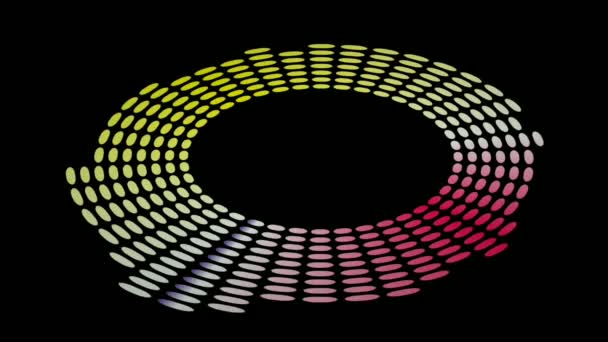 Анімація Спектру Кругової Звукової Хвилі Візуальна Анімація Або Концертний Візуальний — стокове відео