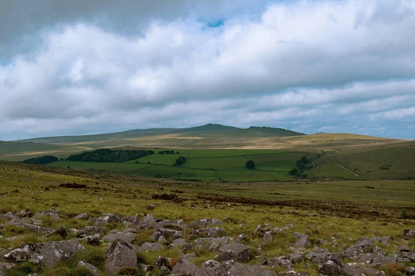 Widok Moor Ziemi Dartmoor National Park Devon Wielka Brytania — Zdjęcie stockowe