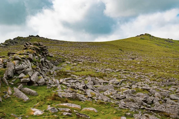 Vista Del Páramo Del Parque Nacional Dartmoor Devon Reino Unido — Foto de Stock