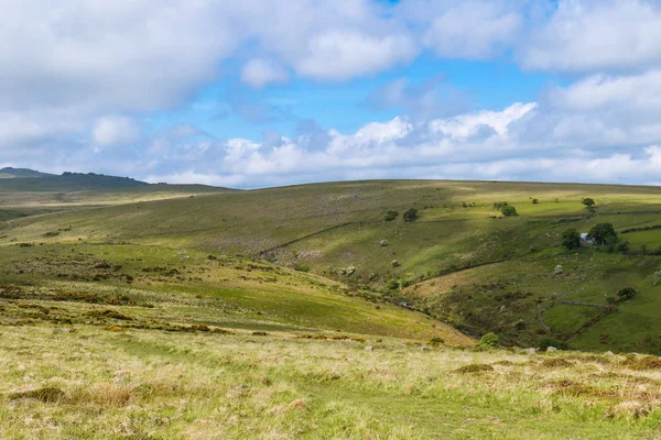 Widok Moor Ziemi Dartmoor National Park Devon Wielka Brytania — Zdjęcie stockowe