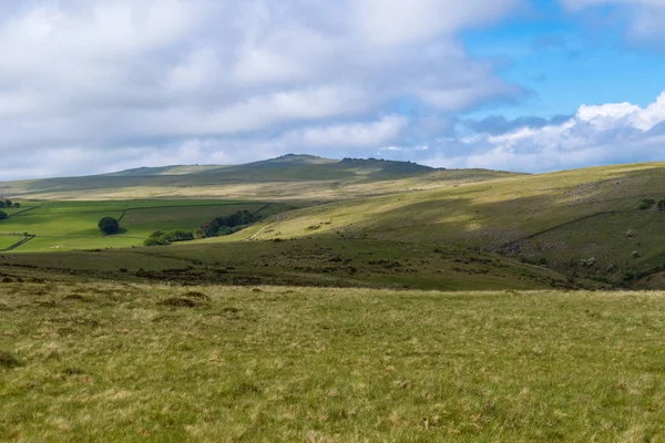 Vista Del Páramo Del Parque Nacional Dartmoor Devon Reino Unido — Foto de Stock