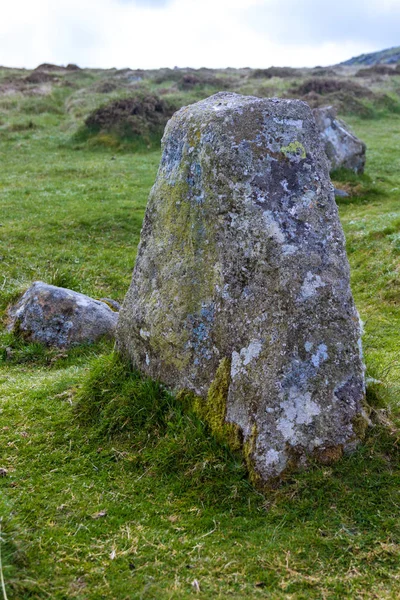 Die Jungfrauen Stehen Steinkreis Dartmoor Nationalpark — Stockfoto