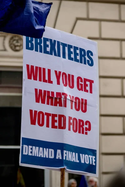 Londres Reino Unido Junio 2018 Marcha Por Voto Popular Centro —  Fotos de Stock