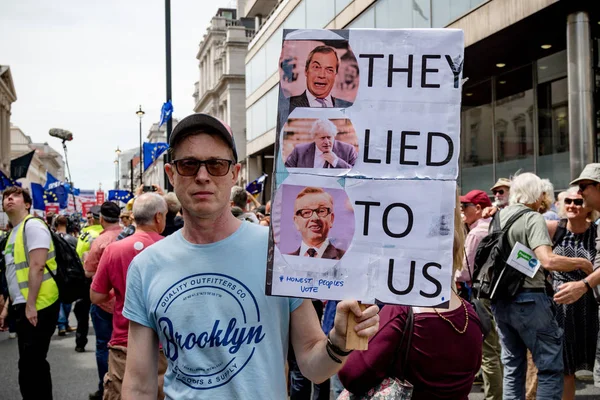 London United Kingdom 23Rd June 2018 March People Vote Central — Stock Photo, Image