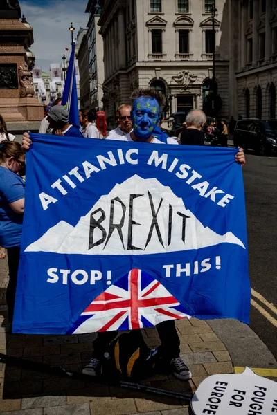 Londres Reino Unido Junio 2018 Marcha Por Voto Popular Centro —  Fotos de Stock