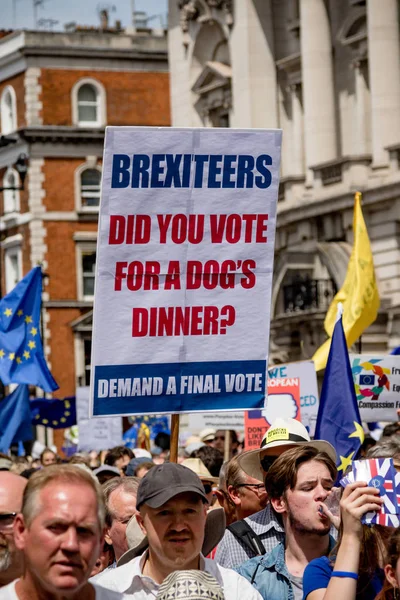 Londres Reino Unido Junio 2018 Marcha Por Voto Popular Centro —  Fotos de Stock