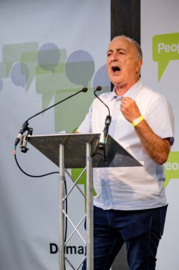 Londra, İngiltere, 23 Haziran 2018:-aktör Sir Tony Robinson konuşuyor, İngiltere'de Brexit anlaşma bir halk oy için Mart