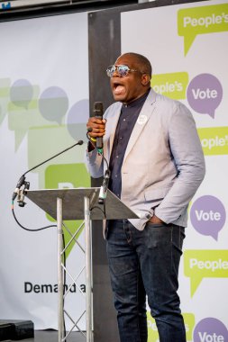 Londra, İngiltere, 23 Haziran 2018:-David Lammy Mp, işçi partisi konuşuyor merkezi Londra'da bir halk oy için Mart itibariyle AB üzerinden İngiltere'nin Çıkışta son anlaşma üzerinde bir oy talep