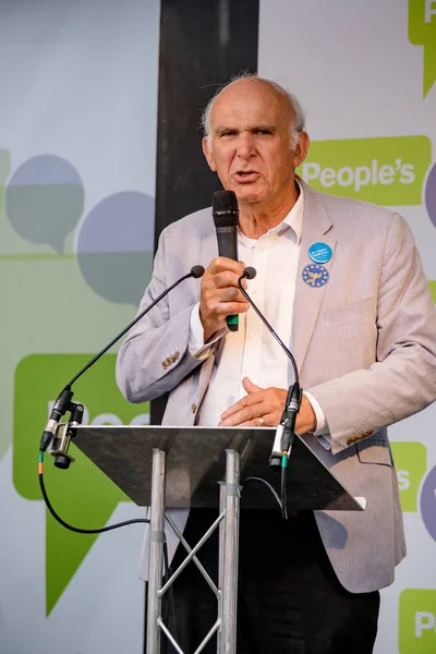 Londra, İngiltere, 23 Haziran 2018:-Liberal Demokratlar Vince kablo Mp lideri konuşuyor, Merkezi Londra'da bir halk oy AB üzerinden İngiltere'nin Çıkışta son anlaşma üzerinde bir oy talep için Mart