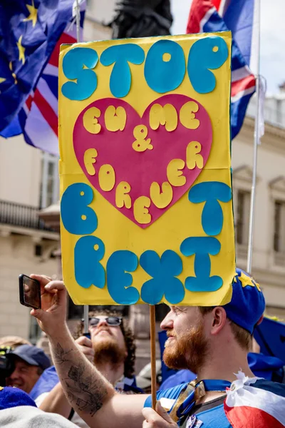 Londres Reino Unido Junio 2018 Marcha Por Voto Popular Centro —  Fotos de Stock