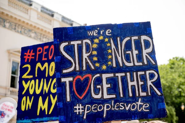 Londres Royaume Uni Juin 2018 Marche Pour Vote Populaire Dans — Photo