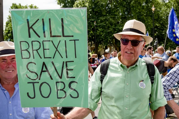 Londres Royaume Uni Juin 2018 Marche Pour Vote Populaire Dans — Photo