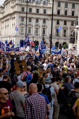 Londra, İngiltere, 23 Haziran 2018: - AB üzerinden İngiltere'nin Çıkışta son anlaşma üzerinde bir oy talep bir halk oy Merkezi Londra'da için Mart