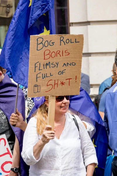 Londres Reino Unido Junio 2018 Marcha Por Voto Popular Centro —  Fotos de Stock