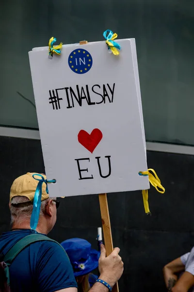 London Vereinigtes Königreich Juni 2018 Der Marsch Für Eine Volksabstimmung — Stockfoto