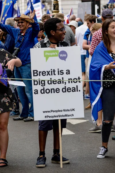 Londres Reino Unido Junio 2018 Marcha Por Voto Popular Centro —  Fotos de Stock
