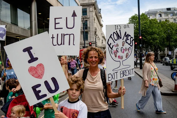 Londres Reino Unido Junio 2018 Marcha Por Voto Popular Centro —  Fotos de Stock