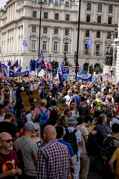 Londra, İngiltere, 23 Haziran 2018: - AB üzerinden İngiltere'nin Çıkışta son anlaşma üzerinde bir oy talep bir halk oy Merkezi Londra'da için Mart