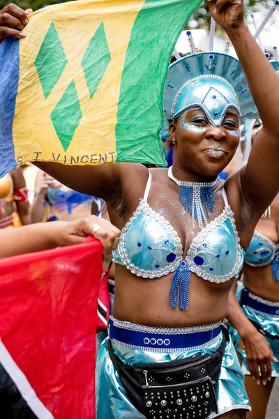 London, Büyük Britanya, 27th Ağustos 2018:-katılımcılar alın kısmı Batı Londra'da, Avrupa'nın en büyük sokak partisi Nottinghill Carival.