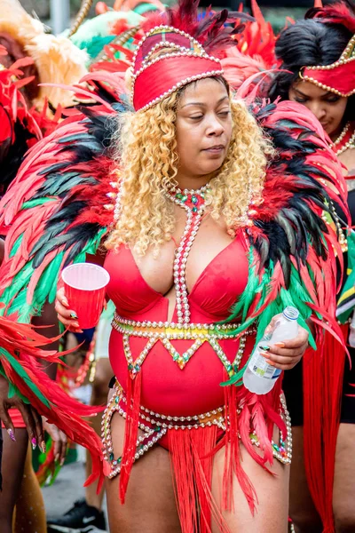 Londra Regno Unito Agosto 2018 Partecipanti Partecipano Nottinghill Carival Londra — Foto Stock