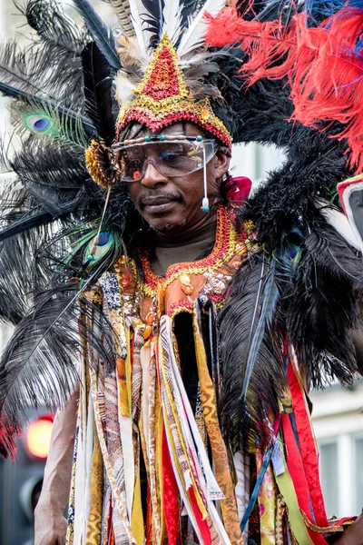 London, Büyük Britanya, 27th Ağustos 2018:-katılımcılar alın kısmı Batı Londra'da, Avrupa'nın en büyük sokak partisi Nottinghill Carival.