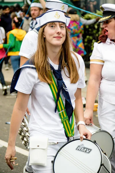 London, Büyük Britanya, 27th Ağustos 2018:-katılımcılar alın kısmı Batı Londra'da, Avrupa'nın en büyük sokak partisi Nottinghill Carival.