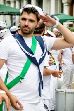 London, Büyük Britanya, 27th Ağustos 2018:-katılımcılar alın kısmı Batı Londra'da, Avrupa'nın en büyük sokak partisi Nottinghill Carival.