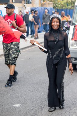 London, Büyük Britanya, 27th Ağustos 2018:-katılımcılar alın kısmı Batı Londra'da, Avrupa'nın en büyük sokak partisi Nottinghill Carival.