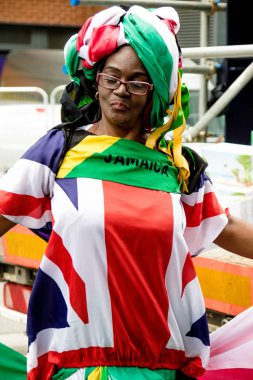 London, Büyük Britanya, 27th Ağustos 2018:-katılımcılar alın kısmı Batı Londra'da, Avrupa'nın en büyük sokak partisi Nottinghill Carival.