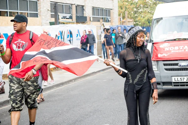 London, Büyük Britanya, 27th Ağustos 2018:-katılımcılar alın kısmı Batı Londra'da, Avrupa'nın en büyük sokak partisi Nottinghill Carival.