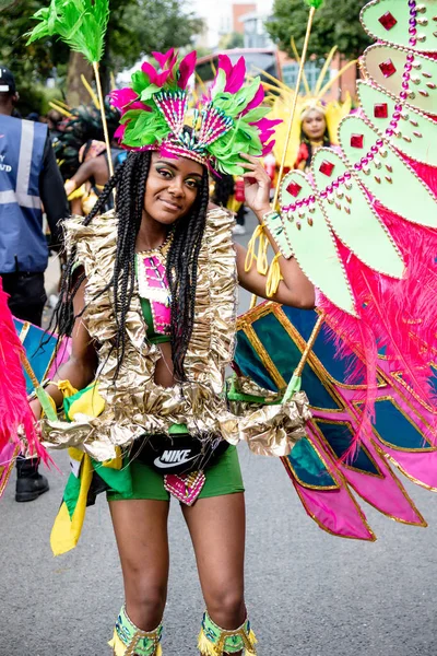 London, Büyük Britanya, 27th Ağustos 2018:-katılımcılar alın kısmı Batı Londra'da, Avrupa'nın en büyük sokak partisi Nottinghill Carival.