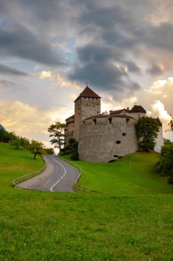 Vaduz, Lihtenştayn, 18th Ağustos 2018:-Vaduz Kalesi, iktidar Liechtenstein Prens yurdu bulunan sermaye şehir Vaduz